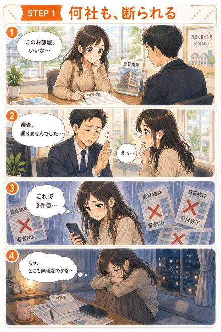 STEP1 何社も、断られる